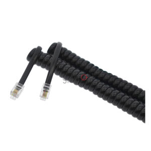 Câble de casque enroulé noir <span class=keywords><strong>rj11</strong></span> - Product Image 6