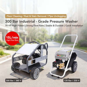 Hidrolavadora Eléctrica Portátil de Alta Presión Profesional de 1450 Psi y 100 Bares con Chorro de Agua Ajustable para Limpieza de Superficies y Coches - Product Image 2