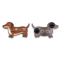 Créez votre propre épinglette en émail personnalisée en alliage de zinc, motif chien de dessin animé, animal, anime, avec impression sérigraphique 2D 3D