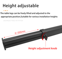 2023 Offre Spéciale RV réglable et amovible Table pliante jambe tige de suspension crochet ensemble Support jambe ascenseur Table pliante jambe