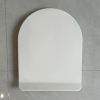 Plaque de couverture en forme de U en matériau PP, design moderne, durable et résistant à la décoloration, pour siège de toilette de salle de bain