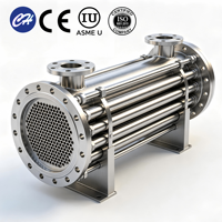 Échangeur de chaleur à tubes en acier inoxydable industriel avec refroidissement rapide automatique 50 GPM pour traitement chimique certifié ASME CE
