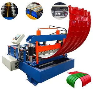 Arch Building Machine Plate Making Curving Roll Forming Steel Steel Tile 15m/min