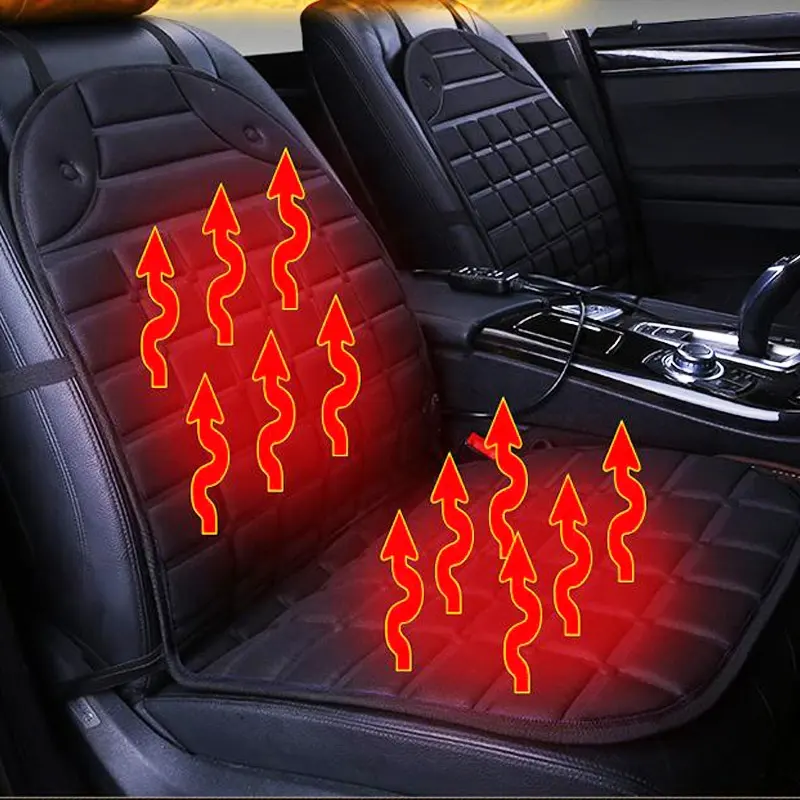 Funda de asiento de coche eléctrico, cojín de 12v/24v que mantiene el calor, Universal, en invierno