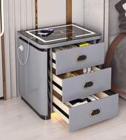 Meilleures ventes : Tables de chevet modernes et intelligentes de luxe avec haut-parleur Bluetooth et chargeur sans fil simple pour chambre à coucher