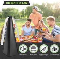 Ventilateur anti-mouches et insectes sans produits chimiques, design animal, avec lames de rechange et support pour usage alimentaire et domestique