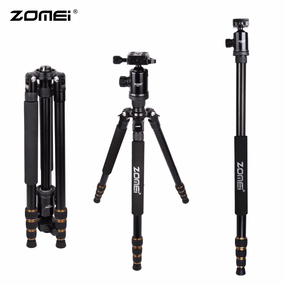 Zomei Z688 Zrofessional Fotografische Travel Compact Aluminium Heavy Duty Statief Monopod & Ball Head Voor Digitale Dslr Camera