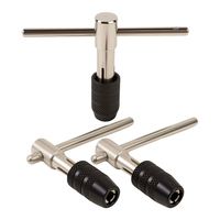ANDUUK T-Tap Reamer, Clé à tarauder manuelle, Porte-taraud, Plaque de taraudage, Ensemble combiné de 6 pièces