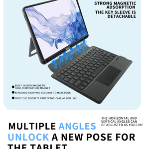 Estuche para teclado inalámbrico Teclado RGB recargable con teclado Trackpad multigesto para Galaxy Tab S9FE +/S10 11/12.4/14.6 pulgadas - Product Image 4