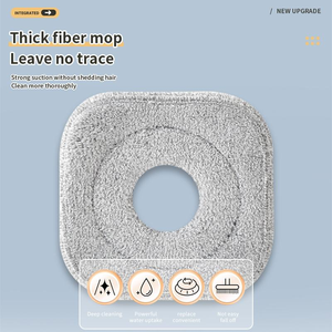 Juego de Mopa con Palo de Aleación de Aluminio, Cabezal de Microfibra, Sistema de Deshidratación con Inclinación y Giro, Limpieza del Hogar sin Esfuerzo - Product Image 3