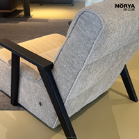 Fauteuil simple en bois de chêne minimaliste de luxe NORYA, fauteuil de détente pour salon, meubles en bois