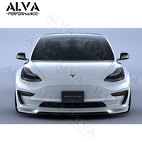 Kits de carrosserie en fibre de carbone sèche pour Tesla Model 3 (2019 +) Type ATS Installation complémentaire Garantie 3 ans