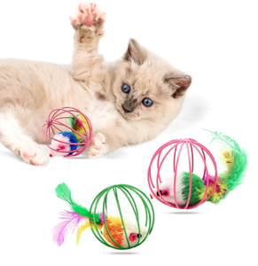 ของเล่นหนูในกรงแบบพรีเมียมสำหรับแมว ของเล่นหนูขนาดเล็กแบบอินเทอร์แอคทีฟ ของเล่นสัตว์เลี้ยงที่ทนทานสำหรับลูกแมว ฝึกการล่าสัตว์เล่นในบ้าน - Product Image 1