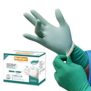 CE ISO non powder latex gloves medical box pack hospital surgical double layer gloves