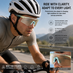 Lunettes de Soleil et de Sport Cyclisme Photochromiques avec Protection UV pour Hommes et Femmes VTT - Design Tendance à Lentilles Miroir - Product Image 2