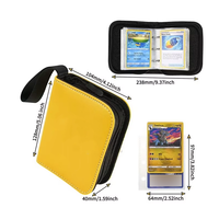 Mini album de cartes en PU avec fermeture éclair, 1 pochette, 80 pochettes à chargement par le haut, 40 pochettes amovibles, petit album pour cartes à collectionner TCG