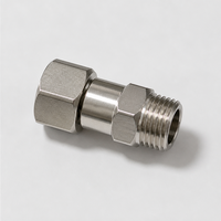 Raccord d'extension en acier inoxydable 201 304 BSPP BSPT, double filetage femelle 1/2 pouce, forgé à froid, moulé par investissement, pour tuyauterie