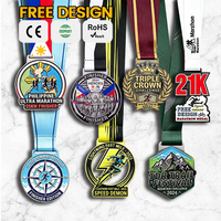 Proveedor Chino de Medallas de Maratón con Diseño Personalizado, 15, 60, 120k, Fundición a Presión, Premio Deportivo, Medalla de Carrera