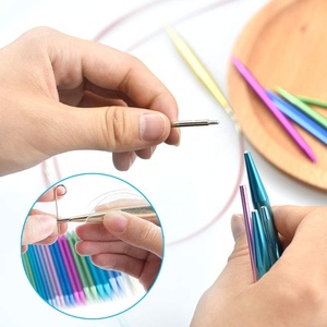 Full DIY Craft Kit with 13 Sizes Interchangeable Crochet <strong>Needles</strong> Aluminum Circular Knitting <strong>Needle</strong> Set Including PU Leather <strong>Case</strong> - Product Image 5