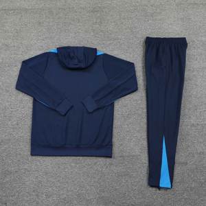Conjunto Deportivo de Entrenamiento de Fútbol con Cremallera Completa y Estampado en Relieve para Otoño e Invierno, Sudadera con Capucha 25/26, Uniforme de Clubes Europeos - Product Image 4