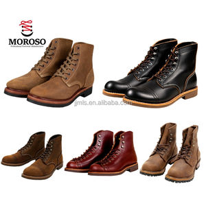 Vêtements de travail rétro pour couple, bottes de <span class=keywords><strong>moto</strong></span> pour hommes - Product Image 3