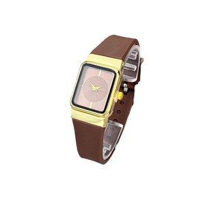 <span class=keywords><strong>Montre</strong></span> à quartz de luxe à cadran carré avec bracelet en silicone multicolore, boîtier doré vintage, accessoire de mode élégant pour <span class=keywords><strong>femme</strong></span>, cadeau - Product Image 5