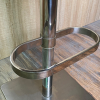 Chaises de bar pivotantes en bois Chaises d'île Tabouret de bar Base en acier inoxydable Hauteur réglable Comptoir de petit-déjeuner Cuisine Pub Meubles