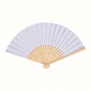 พัดไม้ไผ่แกะสลักแบบพับได้ ทำเองได้ สำหรับงานแต่งงาน งานเลี้ยง และของตกแต่ง  ลายเพ้นท์สวยงาม เหมาะสำหรับเป็นของขวัญและของชำร่วยในงานแต่งงานที่โบสถ์ - Product Image 2
