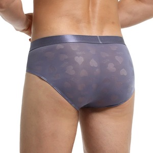 Calzoncillos sexys para <span class=keywords><strong>hombre</strong></span> en forma de corazón, finos, de rayón, transpirables, de doble capa, con forma de U convexa, para uso diario - Product Image 4