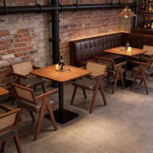 Conjunto de Mesa y Sillas de Bar Estilo Retro, Material PU, Diseño Moderno, Personalizado para Pequeños Bares, Cafeterías, Restaurantes Occidentales - Product Image 6