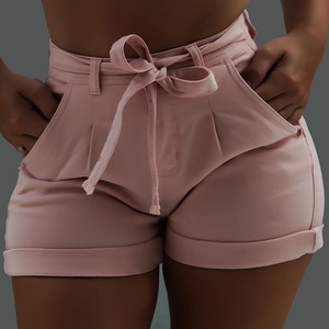 High Quality <strong>Women</strong> Washed <strong>Denim</strong> <strong>Shorts</strong> With Belt Summer High Waist <strong>Denim</strong> <strong>Shorts</strong> - Product Image 1