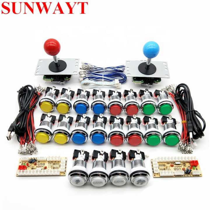 DIY Arcade Delay USB to PC Games 2 Players Joystick Game Kits