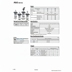 Pièces pneumatiques de cylindre de bouchon de RSDG50-30BL de SMC - Product Image 1