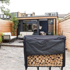 DB Artibear 4.1ft Heavy Duty Firewood <b>Rack</b> Stand <b>Indoor</b> Outdoor Metal Wood Pile Storage Stacker <b>Logs</b> Holder Storage Solution - Product Image 4