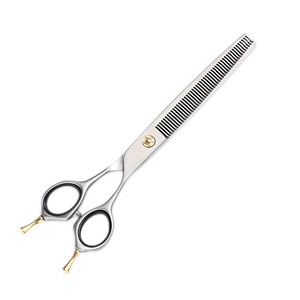 Ac 7 Inch Fluffy Fishbone Shears 7.5 Inch Straight And Curved Pet Grooming Scissors Aichi 440C Japan Made - Product Image 2