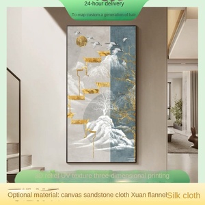 Tùy Chỉnh UV In Khách Sạn Bức Tranh Tường Khung Mouldings Hiện Đại Thanh Lịch Ba Chiều Lõm Lõm Cứu Trợ Cao Cấp Trang Trí - Product Image 2