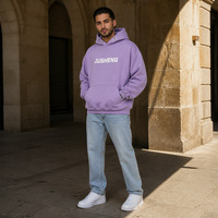 Sudadera con capucha corta personalizada de algodón 100% tejido, de alto gramaje (400-500 g/m²), corte holgado y extragrande, ecológica, bordada para otoño.