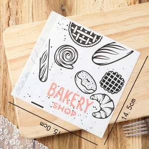 Sac en papier kraft triangulaire plat personnalisé avec logo imprimé, pochette de 5,9x5,9 pouces pour sandwich, gaufre, pain, doner, sushi, sucre, double compartiment - Product Image 6