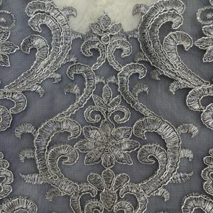 Venta al por mayor, bordado decorativo, cinta <span class=keywords><strong>de</strong></span> encaje para boda, borde <span class=keywords><strong>de</strong></span> encaje bordado blanco azul <span class=keywords><strong>Amazon</strong></span> - Product Image 6