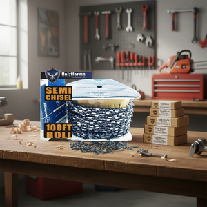 Catena per motosega semichiselata da 100FT (.404'/.063'') con 40 set di maglie di collegamento abbinate e 25 scatole di lame per motosega modello D0100HED6PV - Product Image 3