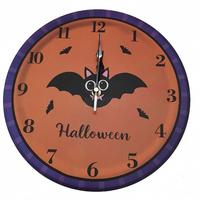Jam Dinding Quartz Senyap Seri Labu Kelelawar Halloween, Analog Tanpa Bunyi Tik-tok, Dekorasi Plastik untuk Rumah, Kantor, Dapur