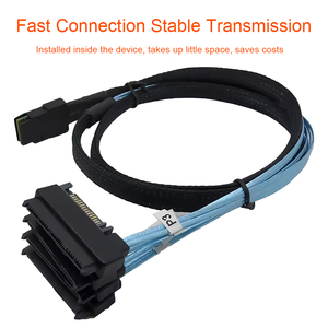 Câble haute vitesse Mini SAS 36 broches SFF-8087 vers SFF-8482 pour connexion de disque dur, <span class=keywords><strong>SSD</strong></span>, carte mère de serveur et RAID - Product Image 4