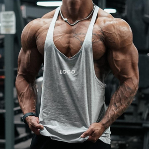 Canotta Sportiva Estiva Oversize da <span class=keywords><strong>Uomo</strong></span>, Traspirante, Personalizzabile, Senza Maniche, in Cotone, per Bodybuilding e Palestra - Product Image 5