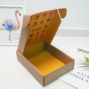 Boîte d'expédition en <span class=keywords><strong>carton</strong></span> ondulé écologique Kraft brun extérieur avec impression intérieure personnalisé<span class=keywords><strong>e</strong></span> en couleur pour la vente au détail - Product Image 5