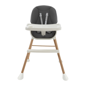 Chaise haute pour bébé avec pieds en bois, <span class=keywords><strong>ceinture</strong></span> de sécurité à cinq points, pédale antidérapante, réglable en hauteur - Product Image 6