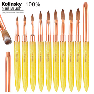 Ensemble de pinceaux à ongles en acrylique Kolinsky, tailles 10, 12, 14, 16, 18, poils de zibeline pur pour la peinture acrylique - Product Image 2