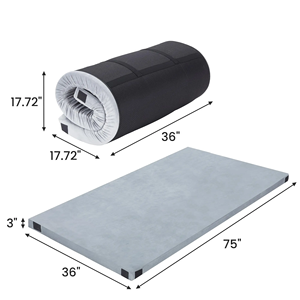 Matelas de <span class=keywords><strong>camping</strong></span> en mousse à mémoire de forme Topper de sommeil de <span class=keywords><strong>camping</strong></span> portable pour enfants avec fond imperméable et antidérapant Tapis de <span class=keywords><strong>camping</strong></span> pour voiture - Product Image 4