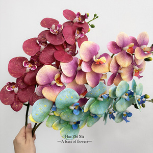 Fiore Artificiale <span class=keywords><strong>di</strong></span> Alta Qualità Phalaenopsis, Orchidea Singola in Plastica per Decorazione Tavola da Pranzo - Product Image 3