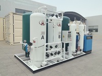 Générateur d'oxygène fiable 93% 10Nm³/h pour ligne d'emballage de conservation des aliments, sortie d'oxygène contrôlée par PLC