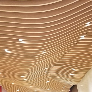 Thiết kế hiện đại hình chữ nhật kim loại Trần chải nhôm cho sử dụng ngoài trời không thấm nước cách nhiệt & hấp thụ âm thanh - Product Image 3